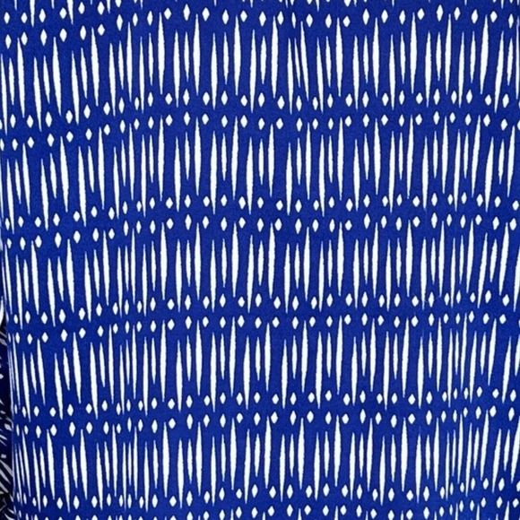 Ann Taylor Shirt Womens Small Blue White Printed Blouse Office Career Casual - Picture 6 of 9